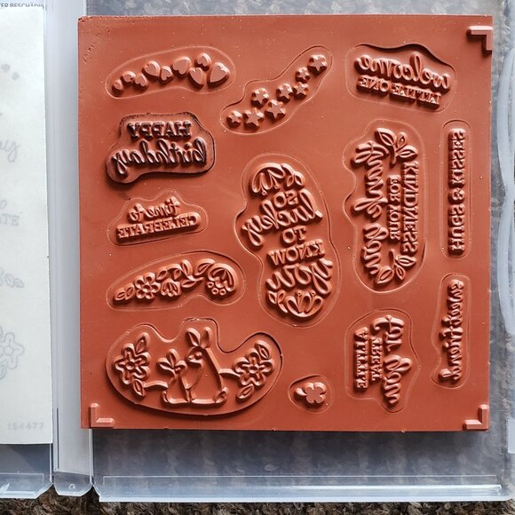 Stampin' Up! 'OVAL OCCASIONS' Cling Stamp Set (Used) - Picture 4 of 7